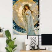 冬の妖精 – アーティスティック ポスター (ホームオフィス)