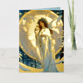 冬の妖精 – アーティスティック 箔グリーティングカード (正面)