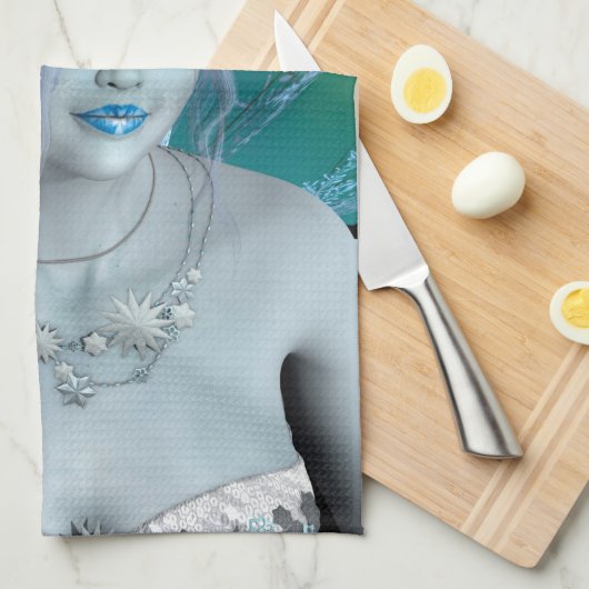 冬の妖精 キッチンタオル (四つ折り)