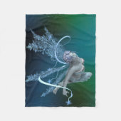 冬の妖精 フリースブランケット (正面)