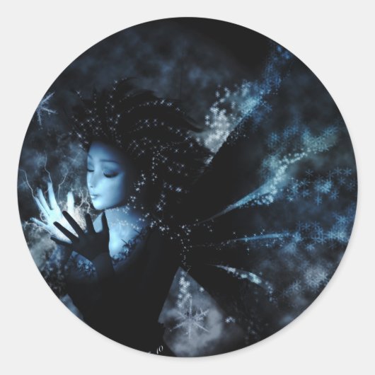 冬の妖精 ラウンドシール (正面)