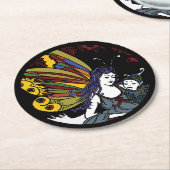 冬の妖精 ラウンドペーパーコースター (アングル)