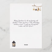 冬の妖精 青い森のメリークリスマス 箔シーズンカード (裏面)