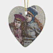 冬の姉妹 セラミックオーナメント (左)