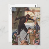 冬の子どもの誘拐クランプス ポストカード (正面/裏面)