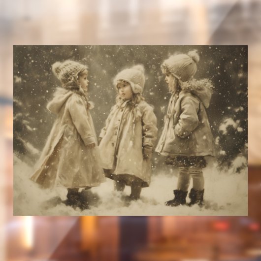 冬の子ども ウィンドウサイン (シート2)