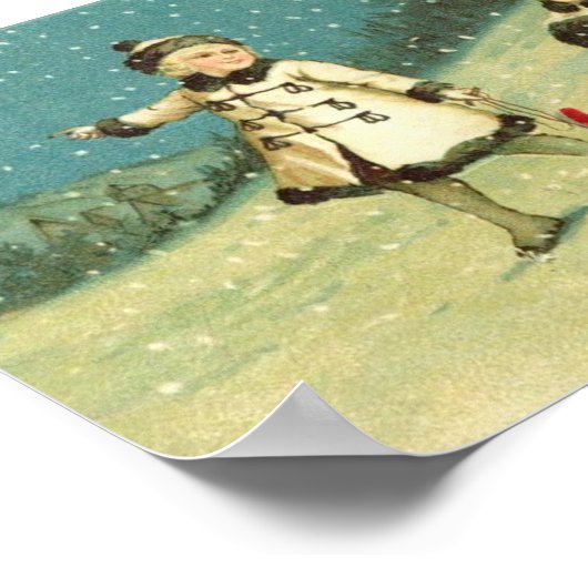 冬の子ども ポスター (角)