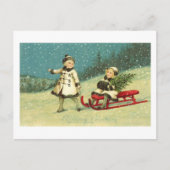 冬の子ども ポストカード (正面)