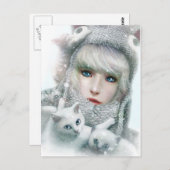 冬の子ネコ ポストカード (正面/裏面)