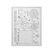 冬の子供たちのアクティビティへようこそ ノートパッド (回転)