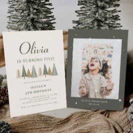 冬の子供の誕生日パーティー 招待状