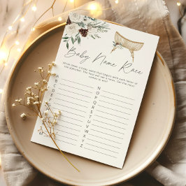 冬の子供部屋ベビー名レースベビーシャワーゲーム