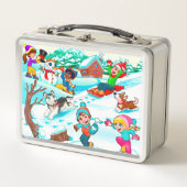 冬の子供 メタルランチボックス (正面)