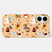 冬の子犬のマフラーフェスティブ Case-Mate iPhoneケース (裏面 (横))