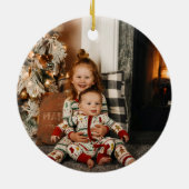 冬の子犬の幸せな質屋さんの写真 セラミックオーナメント (裏面)