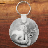 冬の子猫キーチェーン キーホルダー (正面)