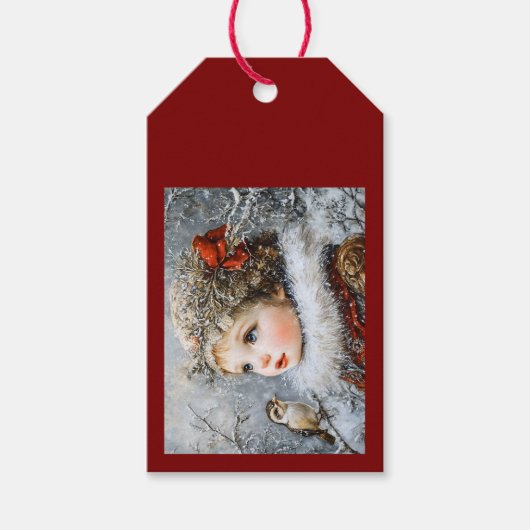 冬の子 ギフトタグ (正面)
