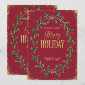 冬の季節のお祭り招待状 シーズンカード (正面/裏面)