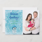 冬の季節のごあいさつクリスマスニューイヤー写真 シーズンカード (正面)