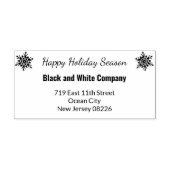 冬の季節のスノーフレーク会社の住所 セルフインキングスタンプ (デザイン)