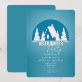 冬の季節のパーティー招待状 招待状 (正面/裏面)
