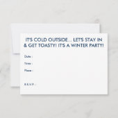 冬の季節のパーティー 招待状 (裏面)