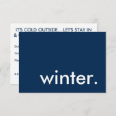 冬の季節のパーティー 招待状 (正面/裏面)