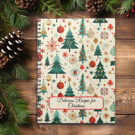 冬の季節のフェスティブパターン ノートブック
