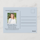 冬の季節の不動産のための絶妙な実在デザイン ポストカード (裏面)