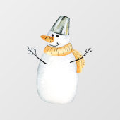 冬の季節の雪だるまの装飾 ウィンドウサイン (シート)