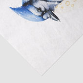 冬の季節の青いジェイの鳥 薄葉紙 (詳細)