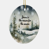 冬の季節はイエス様が原因 セラミックオーナメント (右)