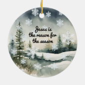 冬の季節はイエス様が原因 セラミックオーナメント (裏面)