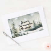 冬の季節はイエス様が原因 長方形シール (封筒)