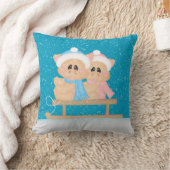 冬の季節的なブタの休日の装飾用クッション クッション (ブランケット)