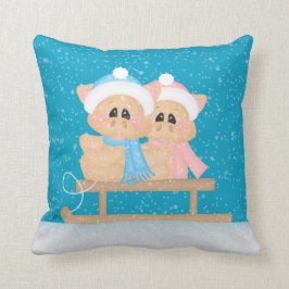 冬の季節的なブタの休日の装飾用クッション クッション