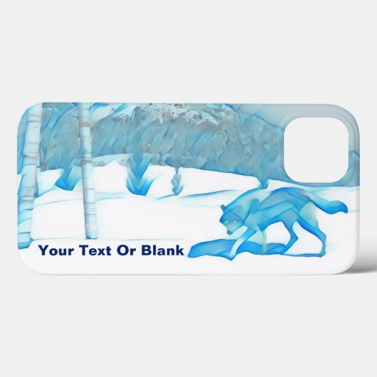 冬の孤独なオオカミ ケース・メイト iPhoneケース Case-Mate iPhoneケース (裏面 (横))