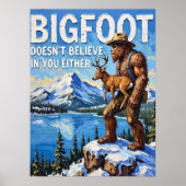冬の孤独:ビッグフットのスタンス ポスター (正面)