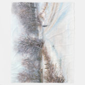 「冬の孤立」 フリースブランケット (正面)