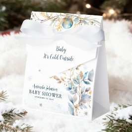 冬の宝石のようなベイビーシャワー（Berry Navy Gold Winter Baby Showe フェイバーボックス