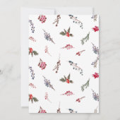 冬の実とヒイラギの退職パーティー 招待状 (裏面)