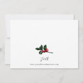 冬の実と松のグリーンウェディング2 招待状 (裏面)