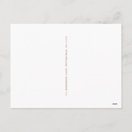 冬の実の植物の花輪の写真 シーズンポストカード (裏面)