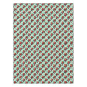 冬の実をつけた松の枝にいるカーディナル テーブルクロス (正面)