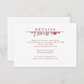 冬の実 ウェディング 封入カード エンクロージャーカード (正面/裏面)