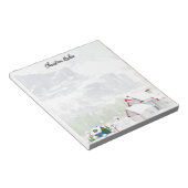 冬の家の冬の水彩風景 ノートパッド (アングル)