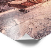 冬の家の森 – John 14:27 Bible Verse フォトプリント (角)