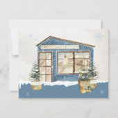 冬の家の雪 シーズンカード (正面)