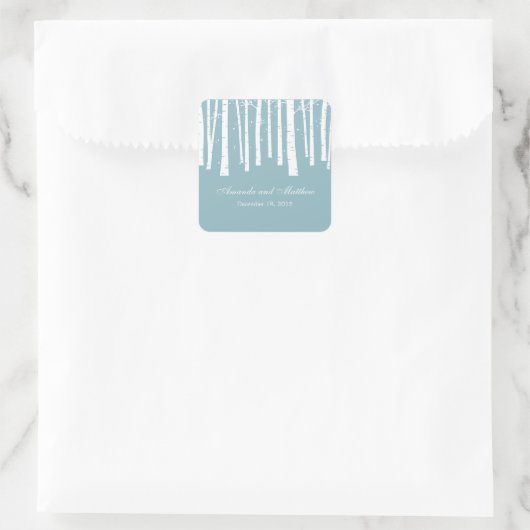 冬の家宝の好意ステッカーまたは封筒用シール スクエアシール (バッグ)