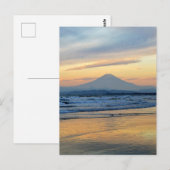冬の富士山の夕焼け ポストカード (正面/裏面)